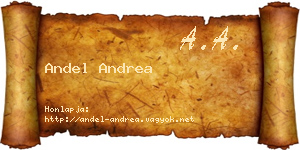 Andel Andrea névjegykártya