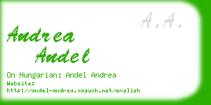 andrea andel business card